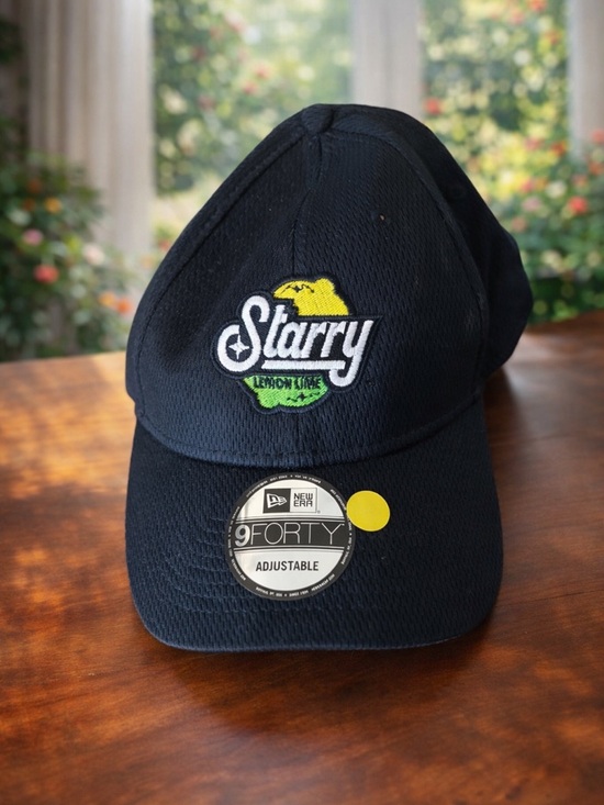 Other - New Era 9FORTY Starry Lemon Lime Adjustable Hat Black Promo Baseball Cap